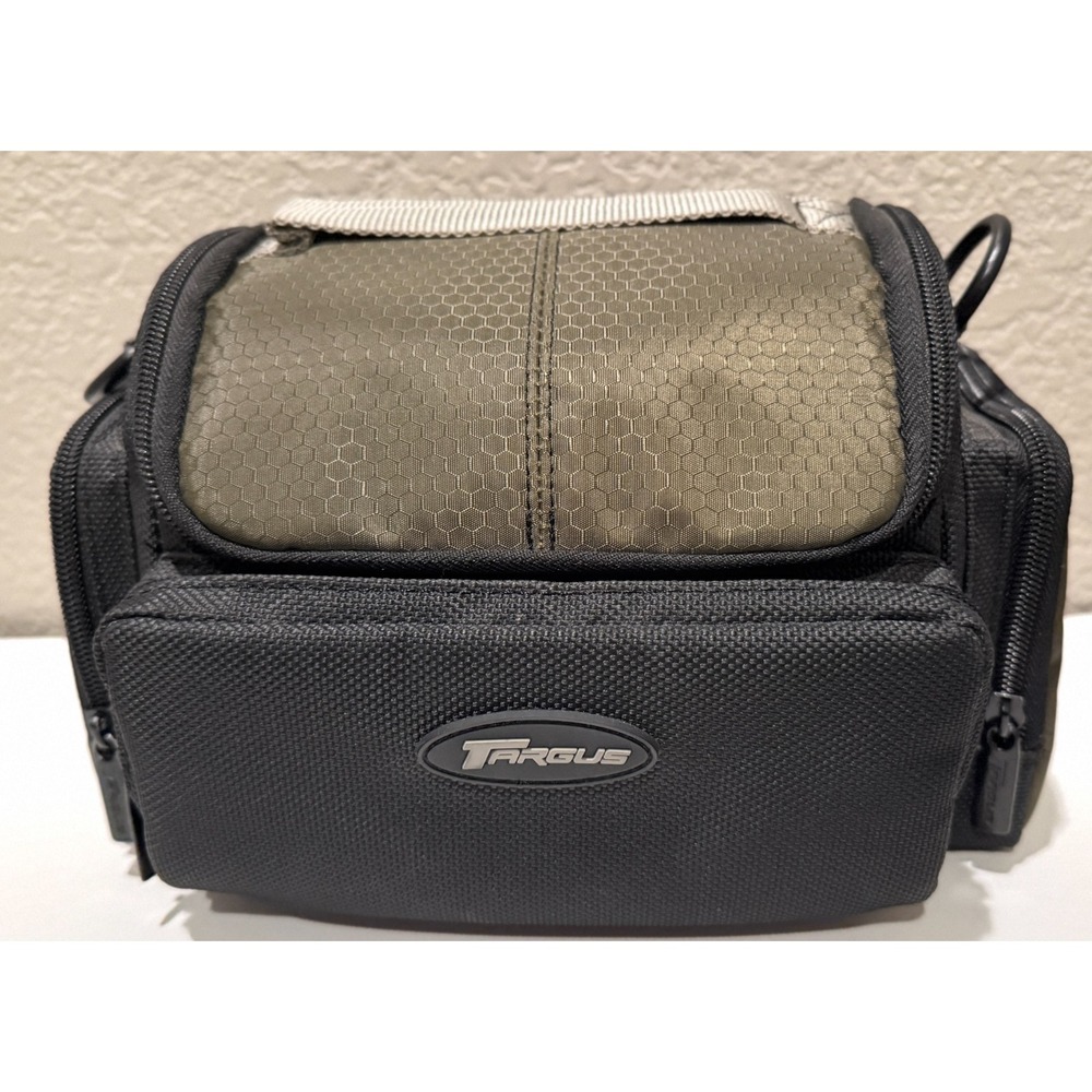 Targus Digital Camera Bag Case Shoulder Strap Black Olive Green